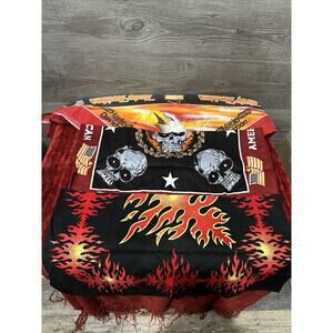Vintage Bandana Bundle Of 3 Harley Davidson Righteous Ruler, Flames, Skulls